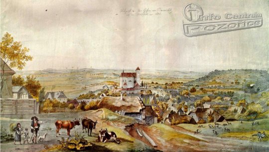 Pozořice - olejomalba z roku 1803.jpg